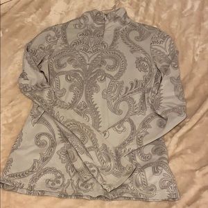 Quarter zip long sleeve workout top